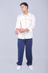 Veshbhoshaa Bluebird Men'S Double Pocket Beige Linen Shirt