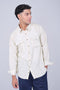Veshbhoshaa Bluebird Men'S Double Pocket Beige Linen Shirt