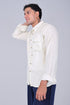 Veshbhoshaa Bluebird Men'S Double Pocket Beige Linen Shirt