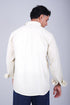 Veshbhoshaa Bluebird Men'S Double Pocket Beige Linen Shirt