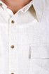 Veshbhoshaa Bluebird Men'S Double Pocket Beige Linen Shirt