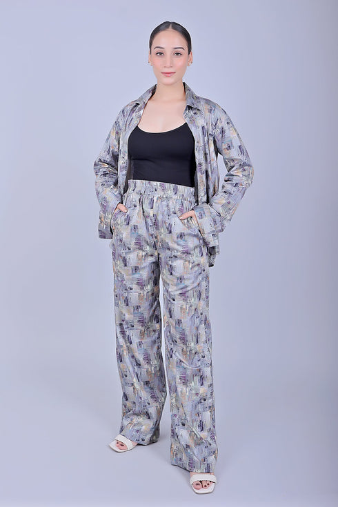 Veshbhoshaa Bluebird Women'S Printed Co-Ord Set Grey