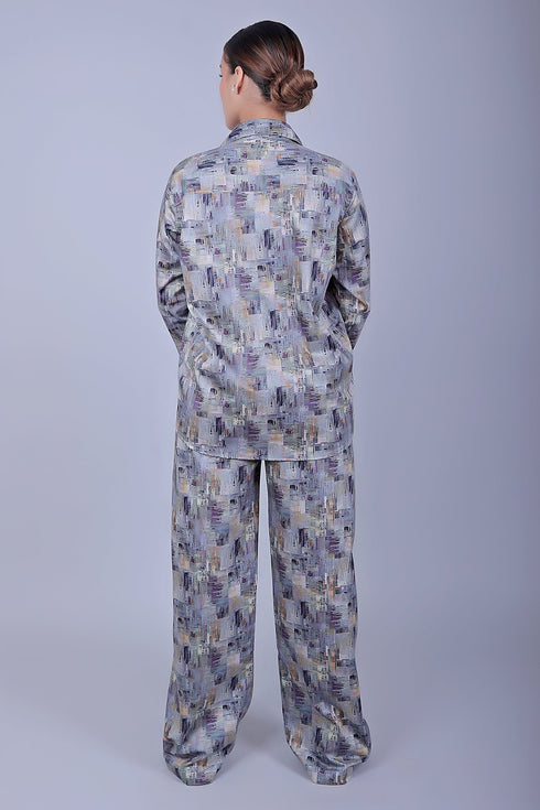 Veshbhoshaa Bluebird Women'S Printed Co-Ord Set Grey