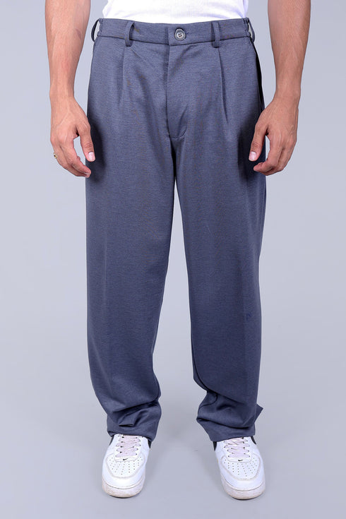 Veshbhoshaa Bluebird Korean Pleated Pant Grey Color