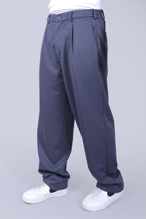 Veshbhoshaa Bluebird Korean Pleated Pant Grey Color