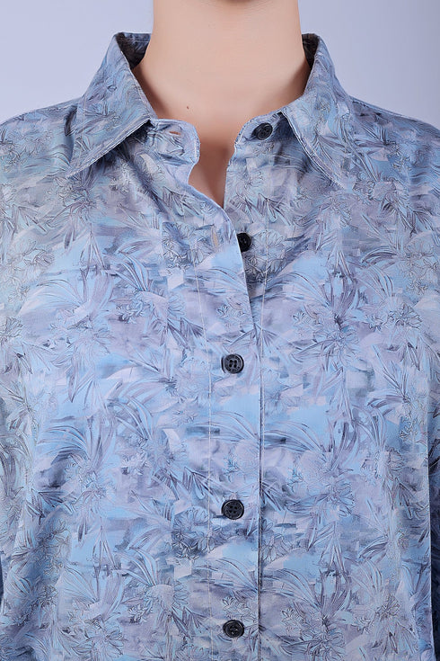 Veshbhoshaa Bluebird Women'S Printed Co-Ord Set Rock Blue