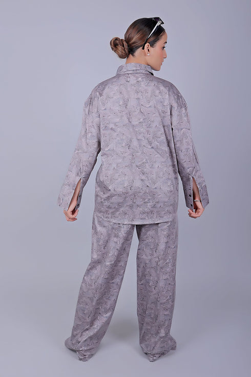 Veshbhoshaa Bluebird Women'S Printed Co-Ord Set Lavender