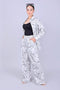 Veshbhoshaa Bluebird Women'S Printed Co-Ord Set White Leaf