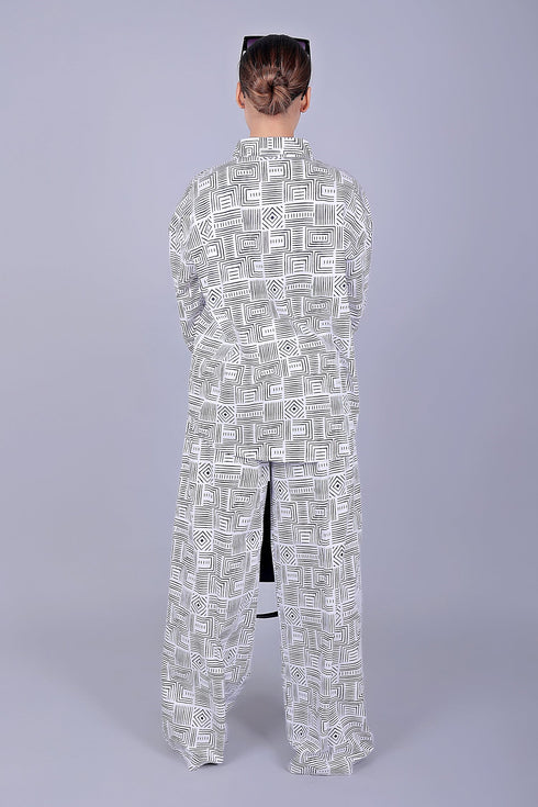 Veshbhoshaa Bluebird Women'S Printed Co-Ord Set Black And White