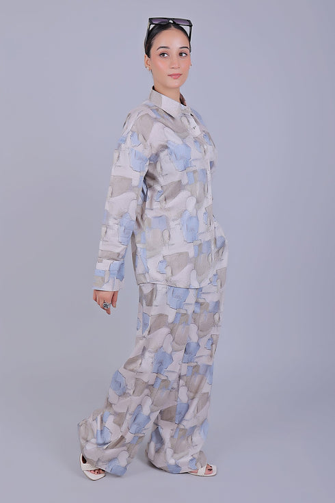 Veshbhoshaa Bluebird Women'S Printed Co-Ord Set Grey