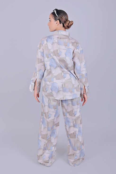 Veshbhoshaa Bluebird Women'S Printed Co-Ord Set Grey