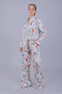 Veshbhoshaa Bluebird Women'S Printed Co-Ord Set White Orange Leaf