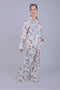 Veshbhoshaa Bluebird Women'S Printed Co-Ord Set White Orange Leaf