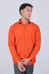 Veshbhoshaa Bluebird Vibrant Orange Men'S Office Shirt