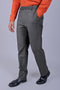 Veshbhoshaa Bluebird Men'S Slate Grey Stretch Band Trousers