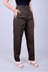 Veshbhoshaa Bluebird Women'S High-Waist Brown Trouser