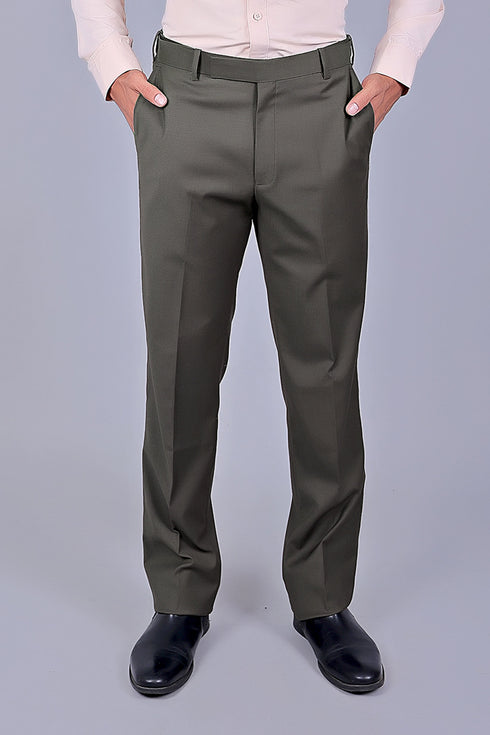 Veshbhoshaa Bluebird Men'S Grey Stretch Band Trousers