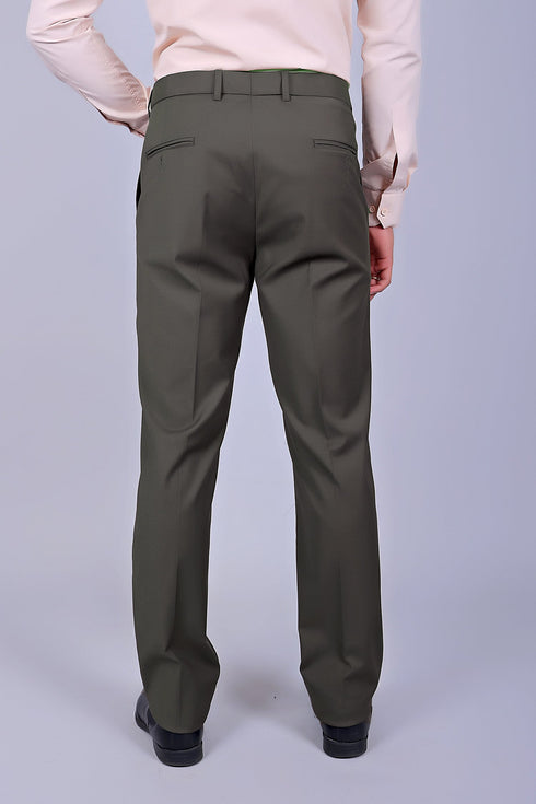 Veshbhoshaa Bluebird Men'S Grey Stretch Band Trousers
