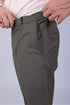 Veshbhoshaa Bluebird Men'S Grey Stretch Band Trousers