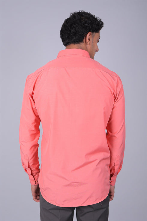 Veshbhoshaa Bluebird Flamingo Pink Men'S Office Shirt