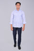 Veshbhoshaa Bluebird Men'S Light Blue Stripe Shirt