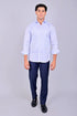 Veshbhoshaa Bluebird Men'S Blue Stretch Band Trousers