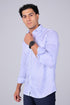 Veshbhoshaa Bluebird Men'S Light Blue Stripe Shirt