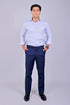 Veshbhoshaa Bluebird Men'S Blue Stretch Band Trousers
