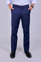 Veshbhoshaa Bluebird Men'S Blue Stretch Band Trousers