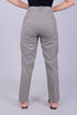 Veshbhoshaa Bluebird Women'S Grey Glen Plaid Check Formal Trouser Comfort Fit