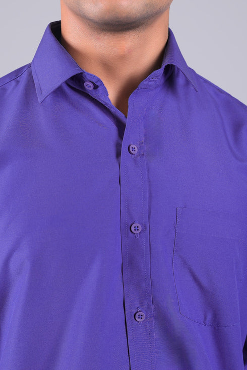 Veshbhoshaa Bluebird Serene Blue Men'S Office Shirt