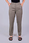 Veshbhoshaa Bluebird Women'S Stone Grey Check Formal Trouser Comfort Fit