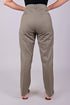 Veshbhoshaa Bluebird Women'S Stone Grey Check Formal Trouser Comfort Fit