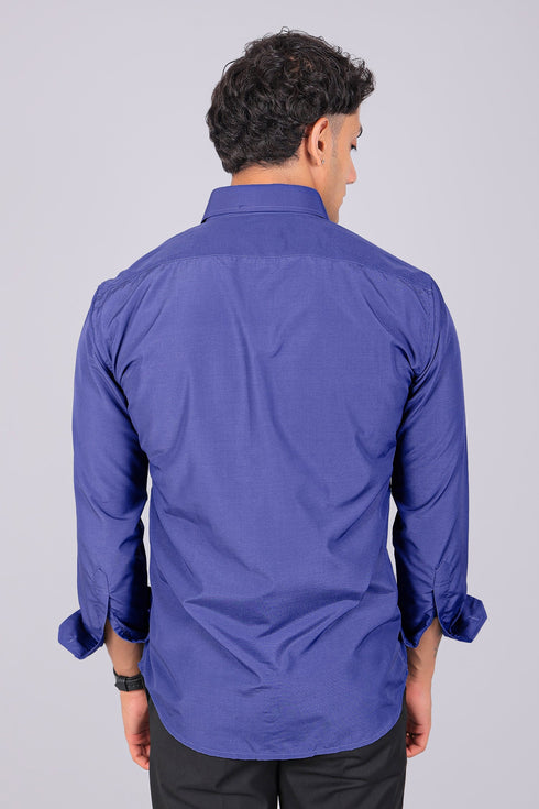 Veshbhoshaa Bluebird Yale Blue Men'S Office Shirt