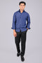 Veshbhoshaa Bluebird Yale Blue Men'S Office Shirt