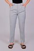 Veshbhoshaa Bluebird Women'S Light Grey Check Formal Trouser Comfort Fit