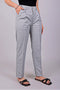 Veshbhoshaa Bluebird Women'S Light Grey Check Formal Trouser Comfort Fit