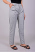 Veshbhoshaa Bluebird Women'S Light Grey Check Formal Trouser Comfort Fit