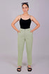 Veshbhoshaa Bluebird Green Houndstooth Check Formal Trouser Comfort Fit
