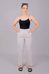 Veshbhoshaa Bluebird Women'S Grey Houndstooth Check Formal Trouser Comfort Fit