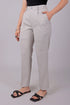 Veshbhoshaa Bluebird Women'S Grey Houndstooth Check Formal Trouser Comfort Fit