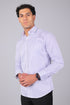 Veshbhoshaa Bluebird Men'S Light Purple Stripe Shirt
