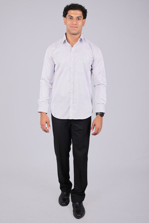 Veshbhoshaa Bluebird Men'S Light Grey Stripe Shirt