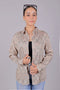 Veshbhoshaa Bluebird Women'S Brown Printed Satin Shirt