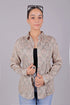 Veshbhoshaa Bluebird Women'S Brown Printed Satin Shirt