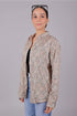 Veshbhoshaa Bluebird Women'S Brown Printed Satin Shirt