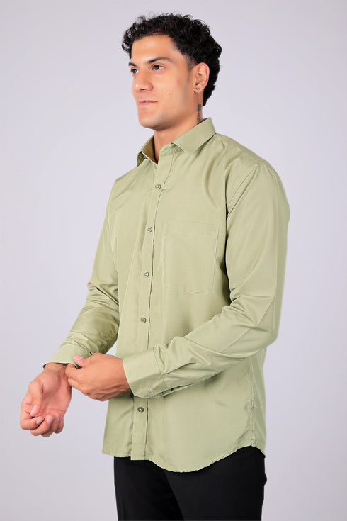 Veshbhoshaa Bluebird Light Green Men'S Office Shirt