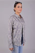 Veshbhoshaa Bluebird Women'S Grey Printed Satin Shirt