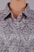 Veshbhoshaa Bluebird Women'S Grey Printed Satin Shirt