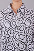Veshbhoshaa Bluebird Women'S Black And White Printed Satin Shirt